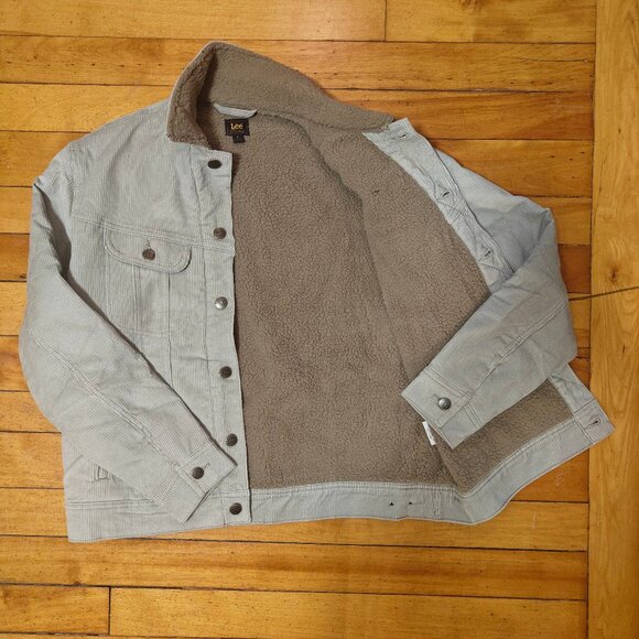 Lee gray corduroy sherpa lined rider jacket NWT - Picture 12 of 13